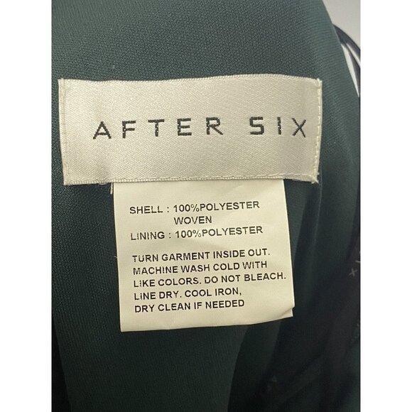 AFTER SIX One-shoulder Draped Cowl-neck Maxi Dress In Evergreen Size 12 - Picture 8 of 11